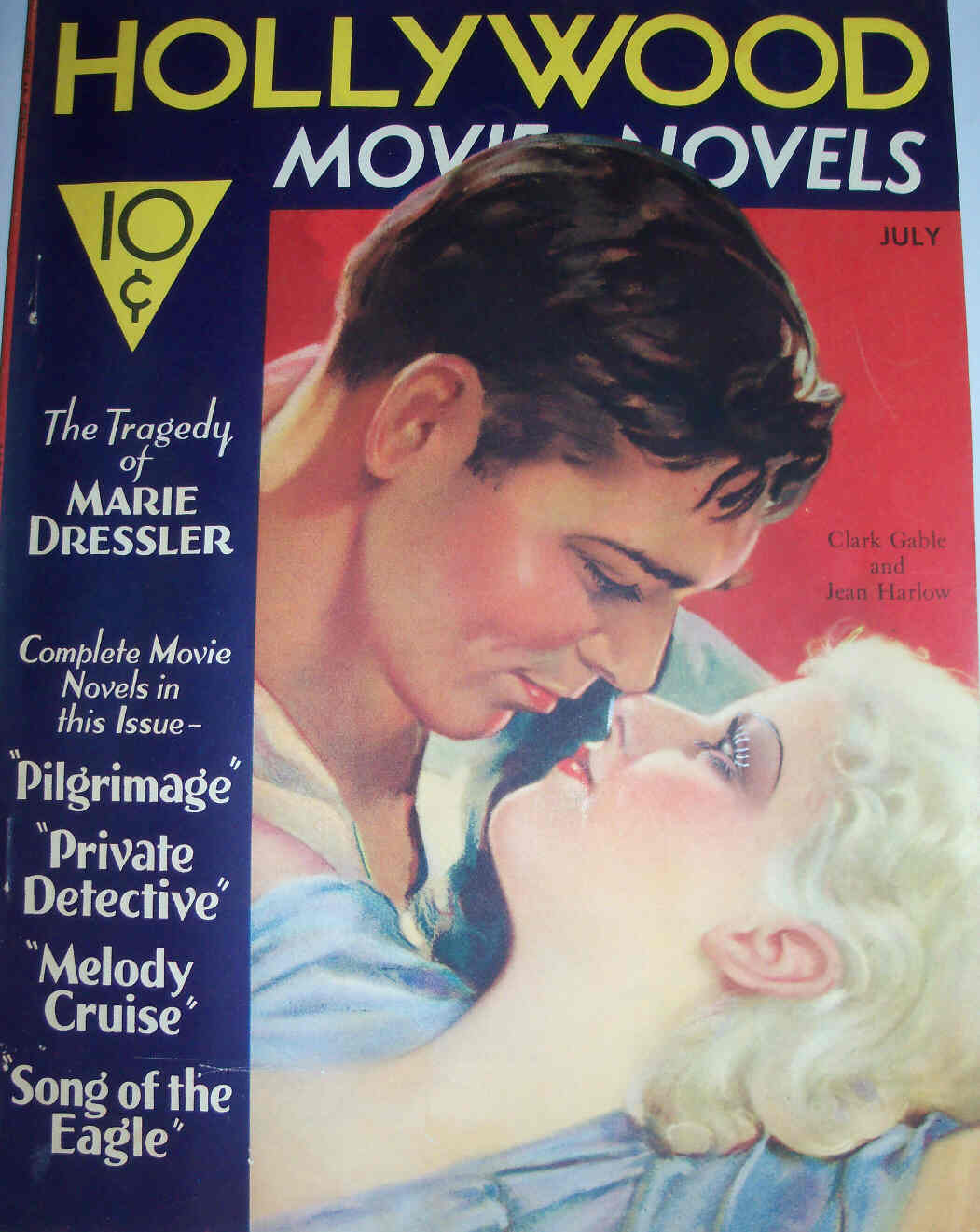 HOLLYWOOD magazine side cover July 1933