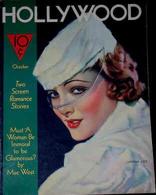 HOLLYWOOD magazine side cover October 1933