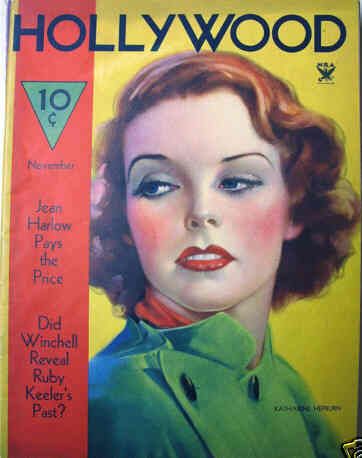 HOLLYWOOD magazine side cover November 1933