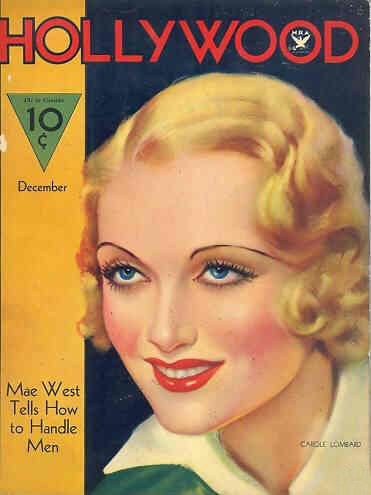 HOLLYWOOD magazine side cover December 1933