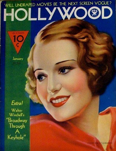 HOLLYWOOD magazine side cover January 1934