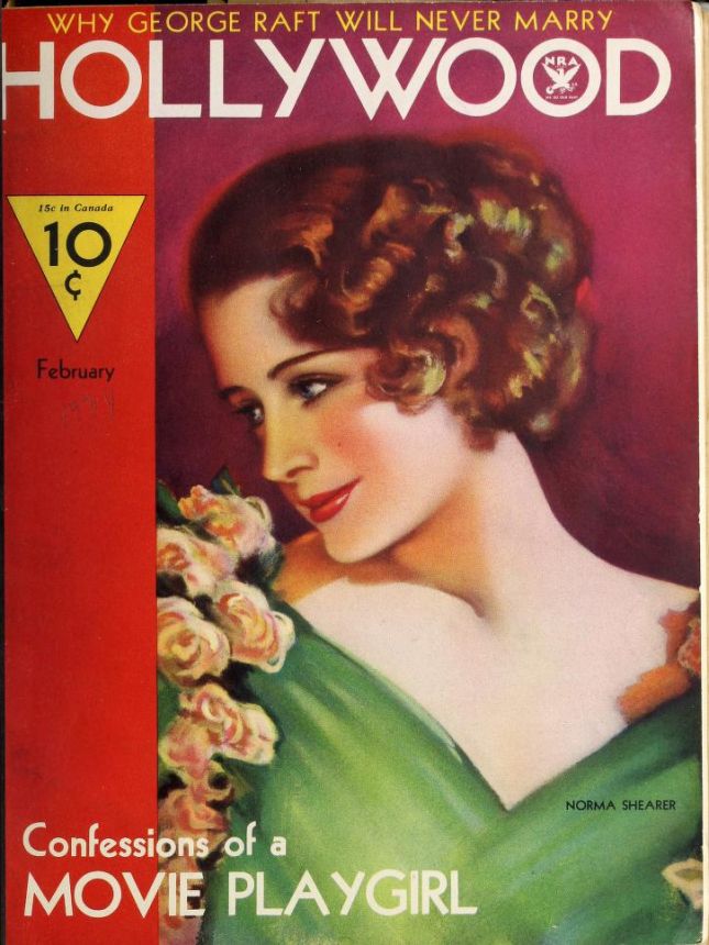 HOLLYWOOD magazine side cover February 1934