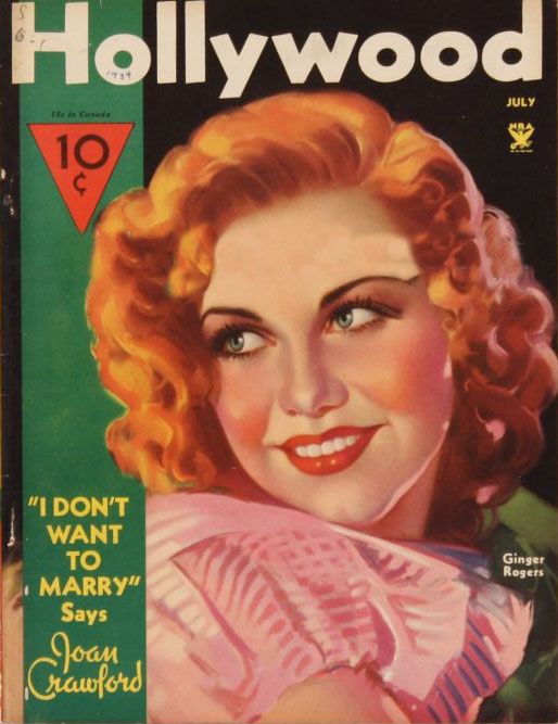 HOLLYWOOD magazine side cover July 1934