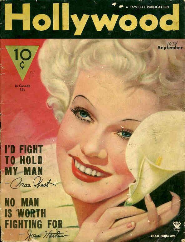 HOLLYWOOD magazine side cover September 1934