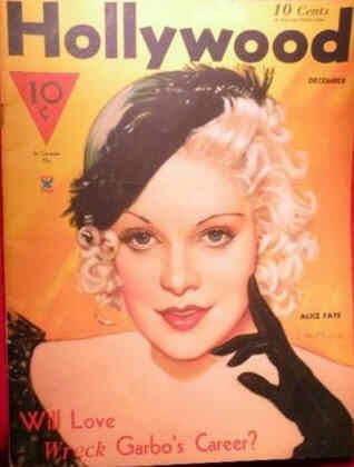 HOLLYWOOD magazine side cover December 1934