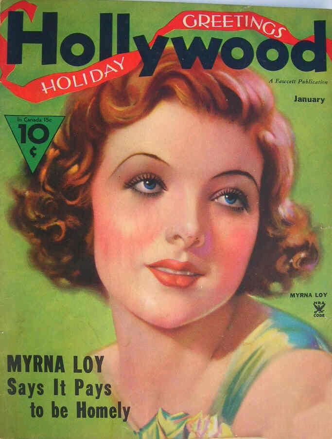 HOLLYWOOD magazine side cover January 1935