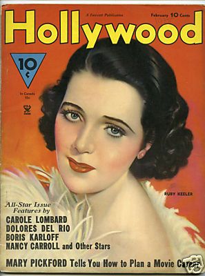 HOLLYWOOD magazine side cover February 1935