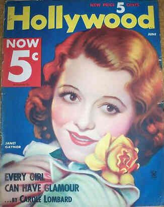 HOLLYWOOD magazine side cover June 1935
