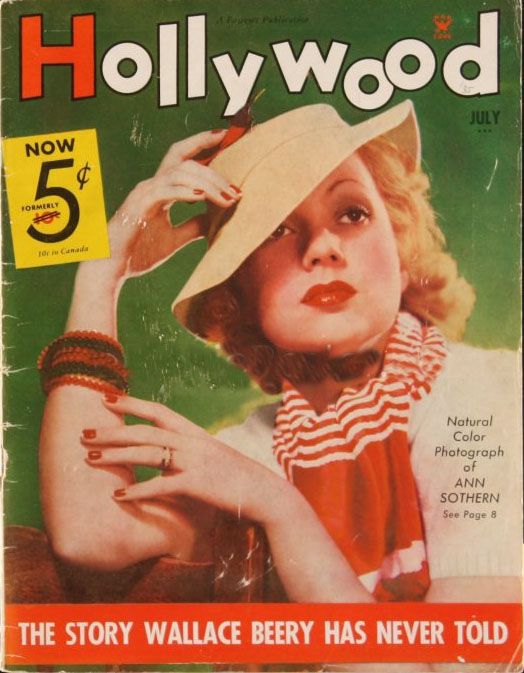 HOLLYWOOD magazine side cover July 1935