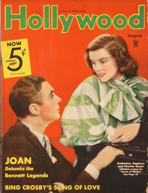 HOLLYWOOD magazine side cover August 1935