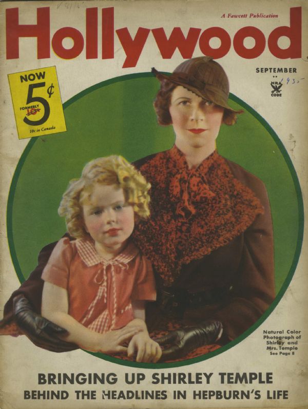 HOLLYWOOD magazine side cover September 1935