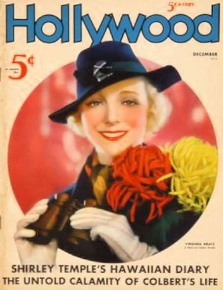 HOLLYWOOD magazine side cover December 1935