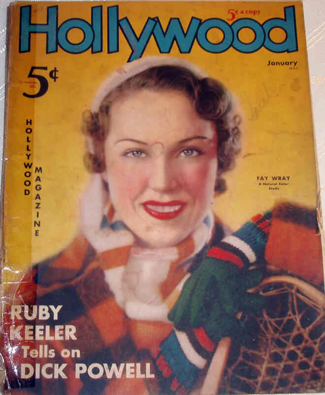 HOLLYWOOD magazine side cover January 1936