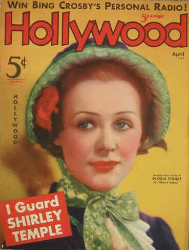 HOLLYWOOD magazine side cover April 1936