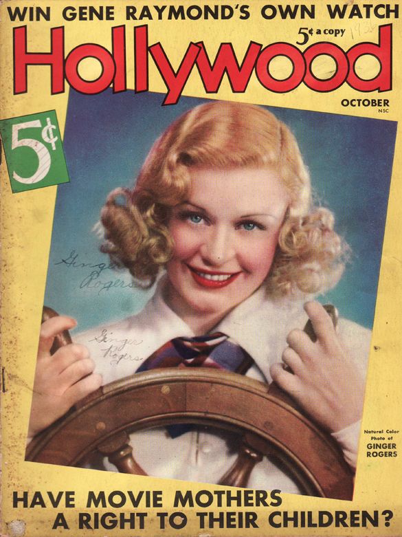 HOLLYWOOD magazine side cover October 1936