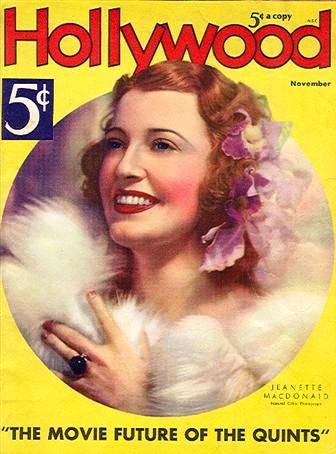 HOLLYWOOD magazine side cover November 1936
