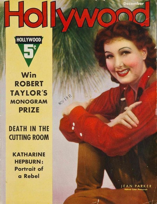 HOLLYWOOD magazine side cover December 1936