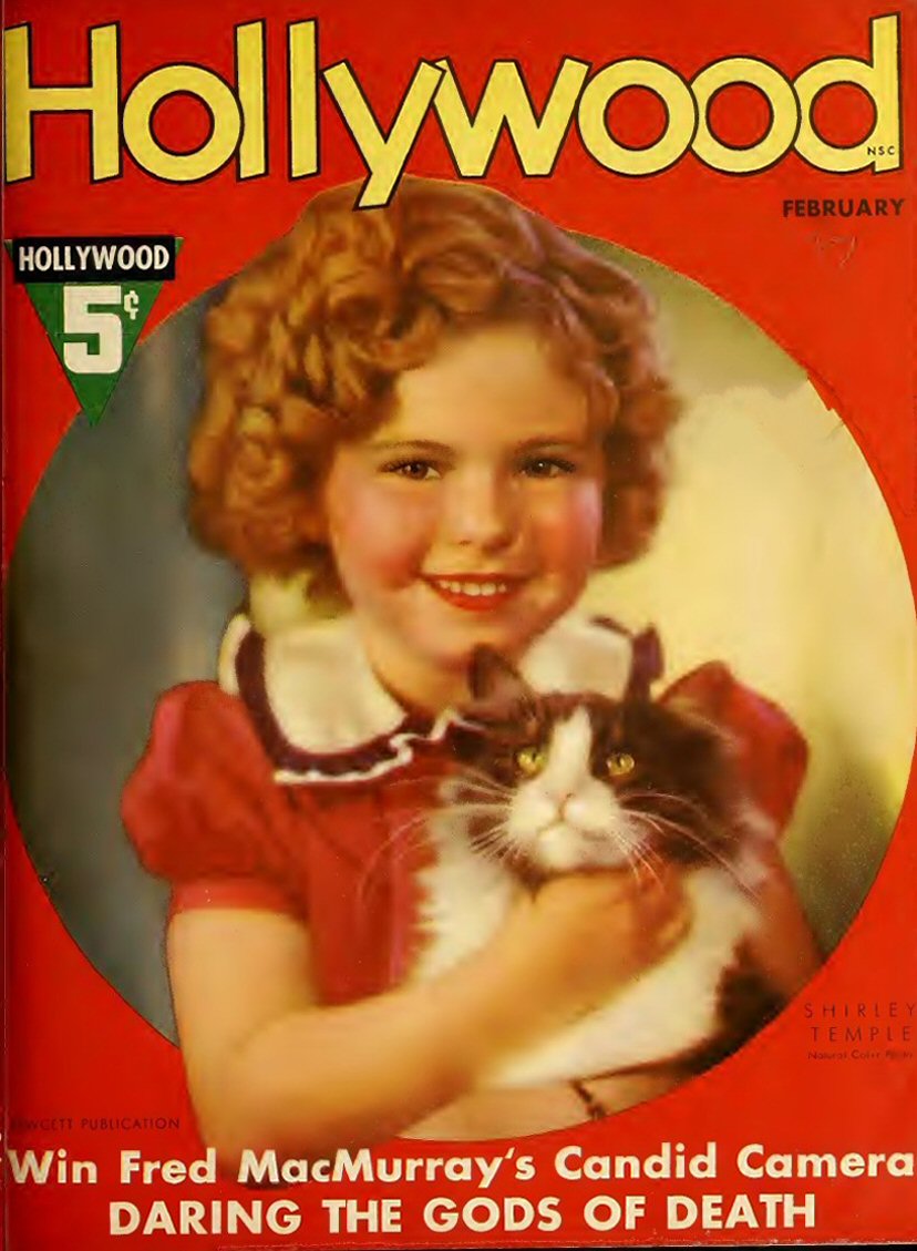HOLLYWOOD magazine side cover  Vol 26 # 2 February 1937