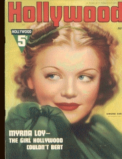 HOLLYWOOD magazine side cover  Vol 26 # 6 July 1937