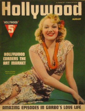 HOLLYWOOD magazine side cover  Vol 26 # 7 August 1937