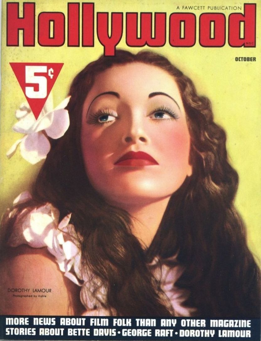 HOLLYWOOD magazine side cover  Vol 26 # 9 October 1937