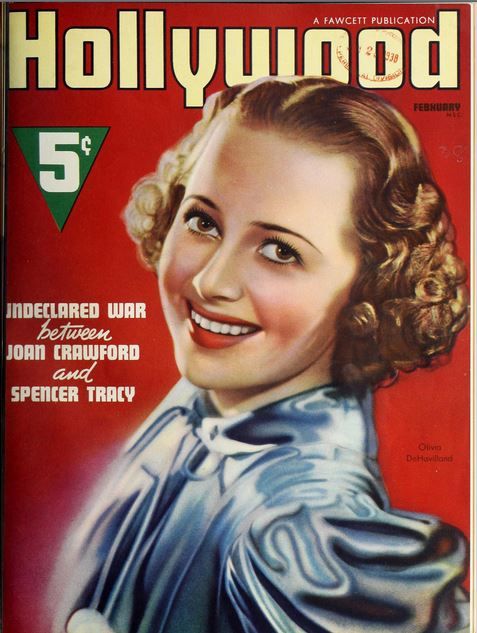 HOLLYWOOD magazine side cover February 1938