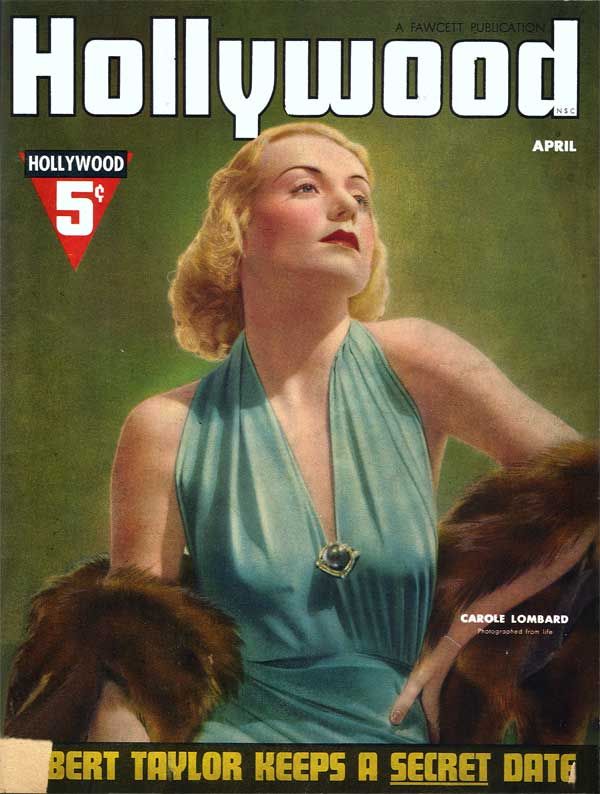 HOLLYWOOD magazine side cover April 1938