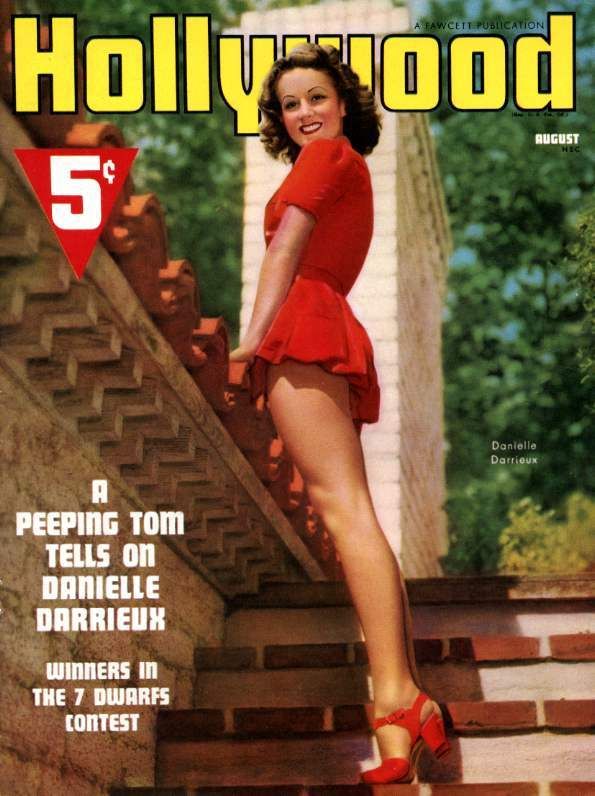 HOLLYWOOD magazine side cover August 1938