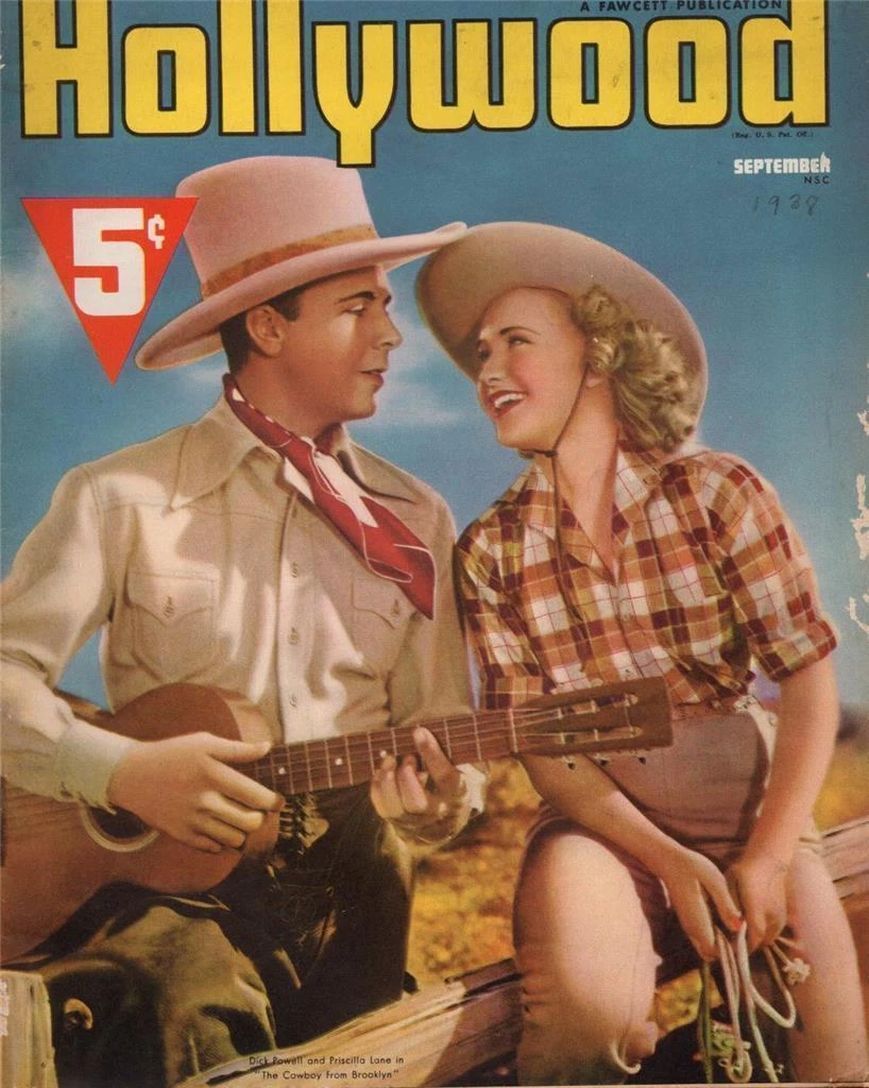 HOLLYWOOD magazine side cover September 1938
