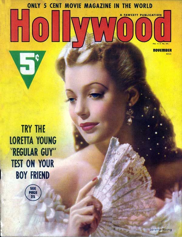 HOLLYWOOD magazine side cover November 1938
