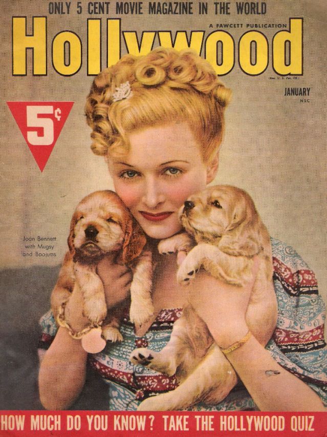 HOLLYWOOD magazine side cover January 1939
