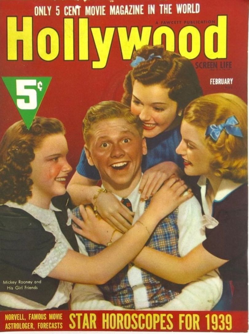 HOLLYWOOD magazine side cover February 1939