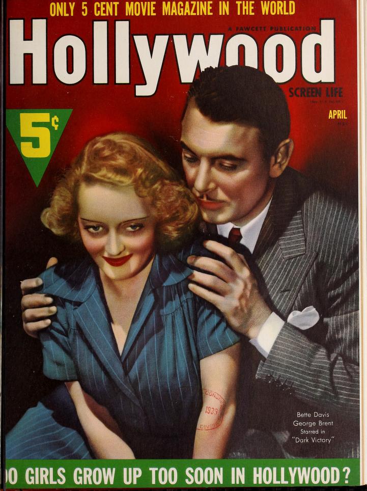 HOLLYWOOD magazine side cover April 1939