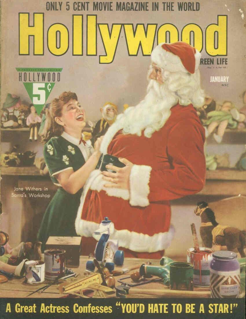 HOLLYWOOD magazine side cover January 1940