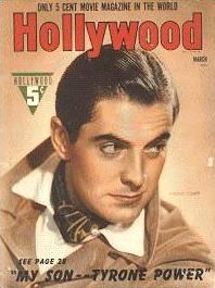 HOLLYWOOD magazine side cover March 1940