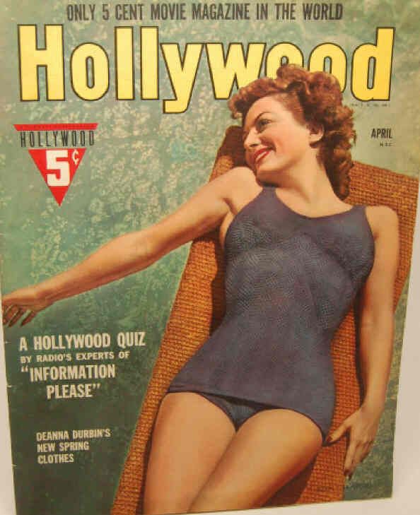 HOLLYWOOD magazine side cover April 1940