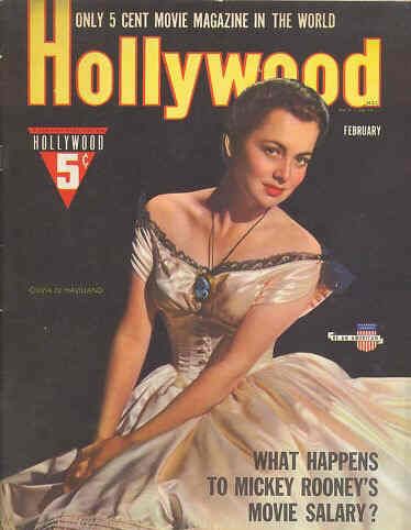 HOLLYWOOD magazine side cover February 1941