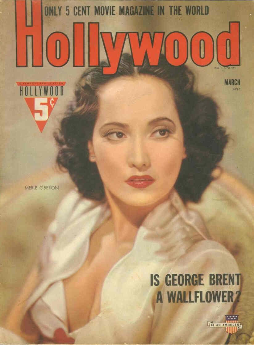 HOLLYWOOD magazine side cover March 1941