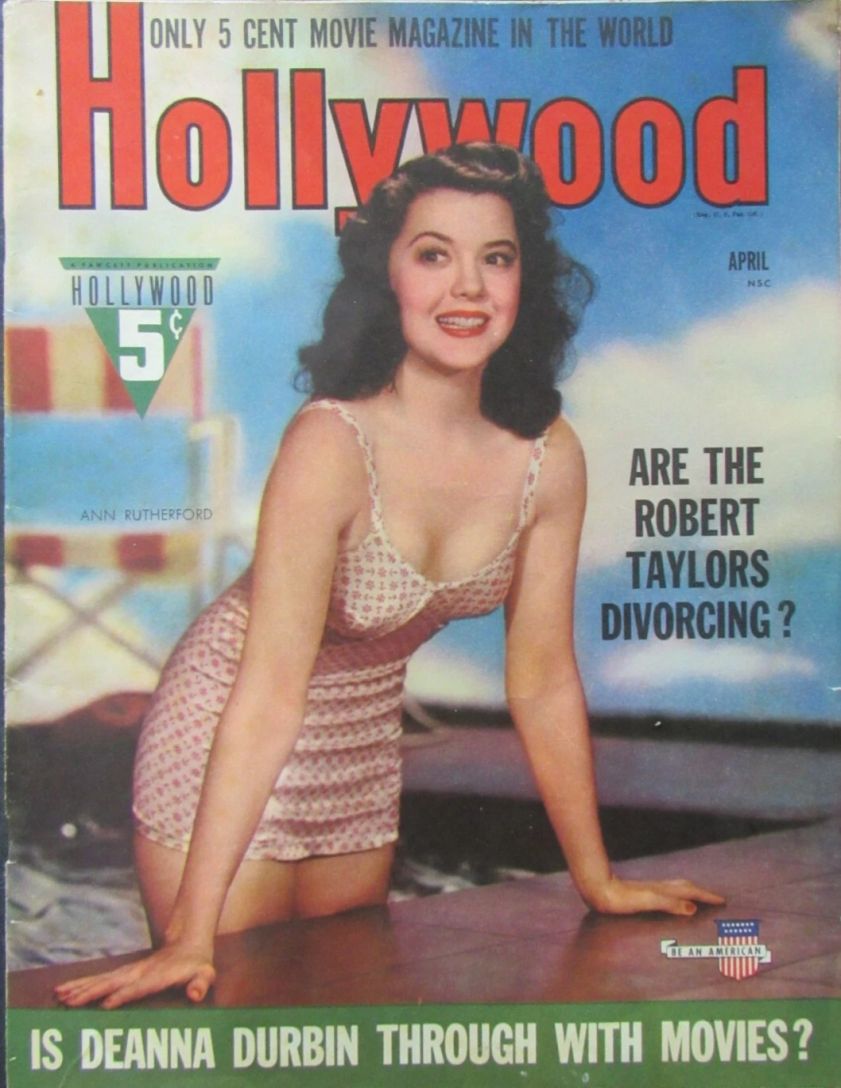 HOLLYWOOD magazine side cover April 1941