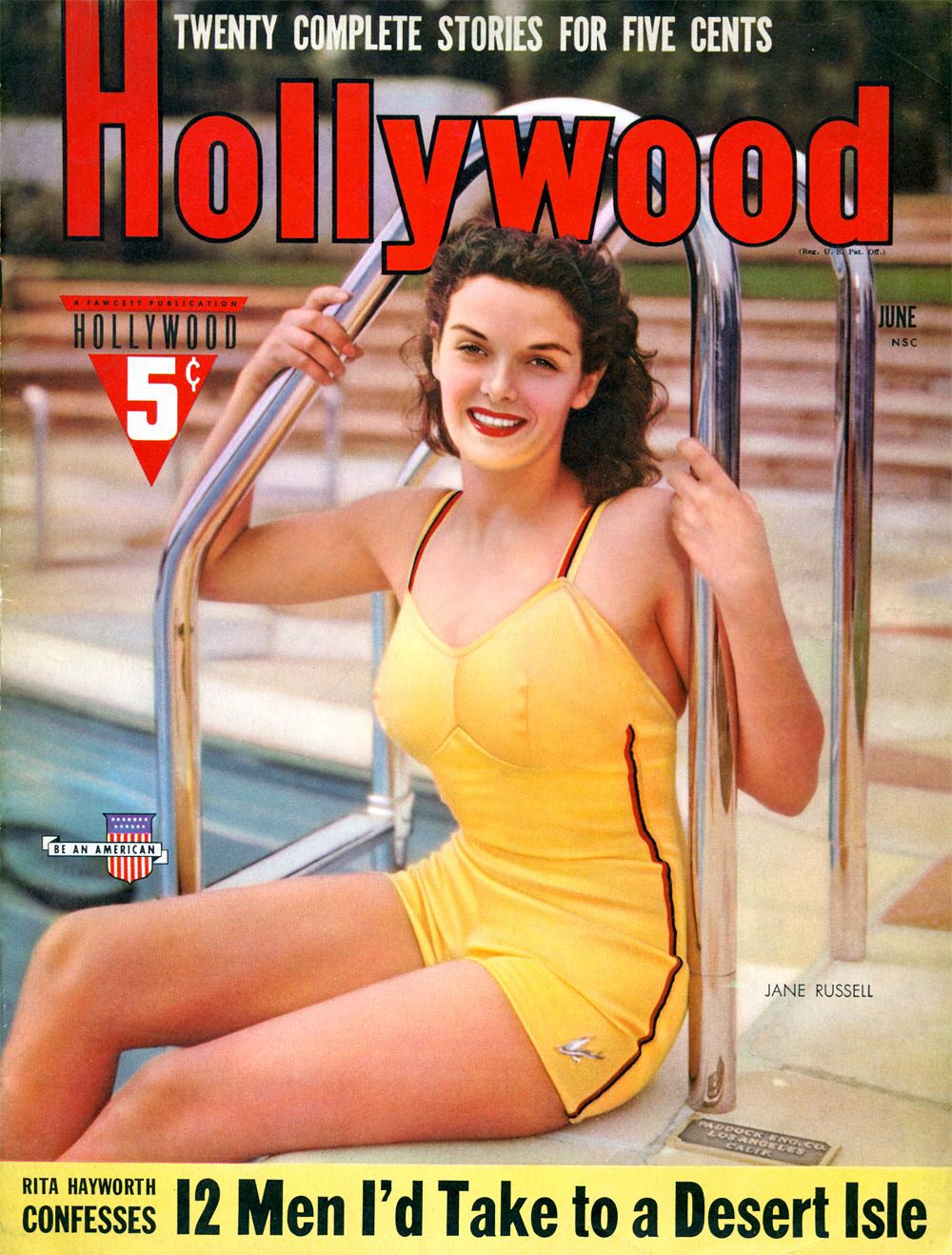 HOLLYWOOD magazine side cover June 1941