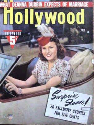 HOLLYWOOD magazine side cover July 1941