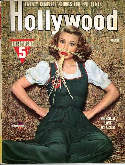 HOLLYWOOD magazine side cover August 1941