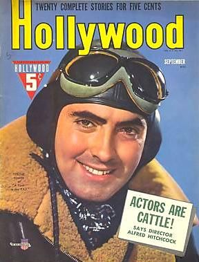 HOLLYWOOD magazine side cover September 1941