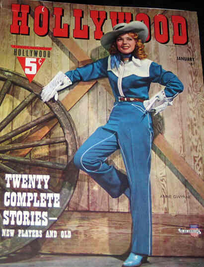HOLLYWOOD magazine side cover January 1942