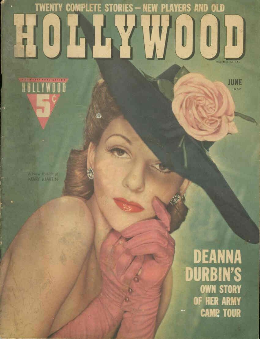 HOLLYWOOD magazine side cover June 1942