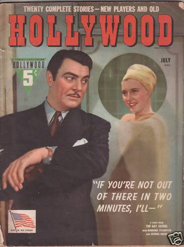 HOLLYWOOD magazine side cover July 1942
