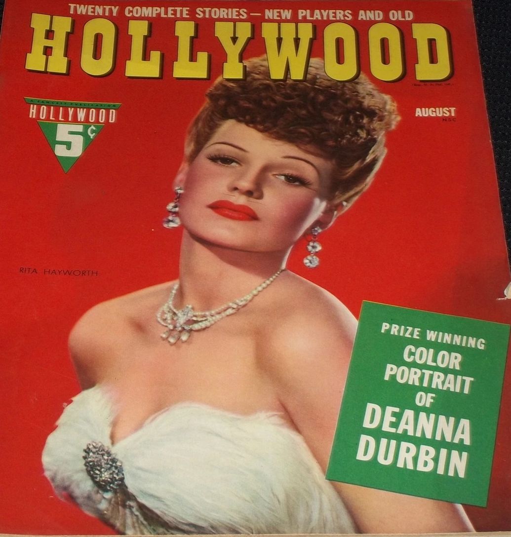HOLLYWOOD magazine side cover August 1942
