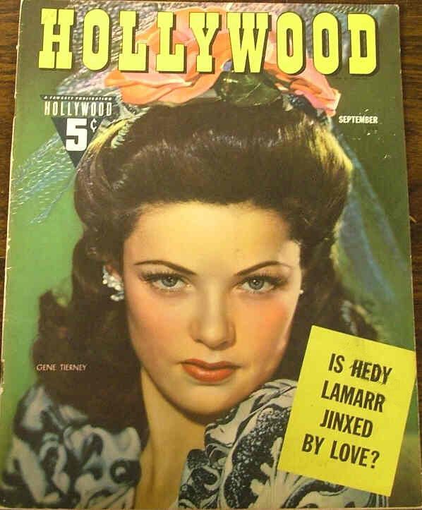 HOLLYWOOD magazine side cover September 1942