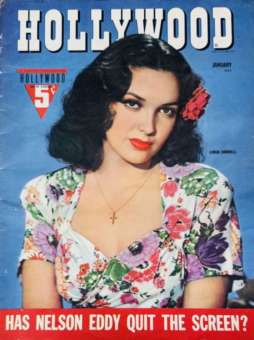 HOLLYWOOD magazine side cover January 1943
