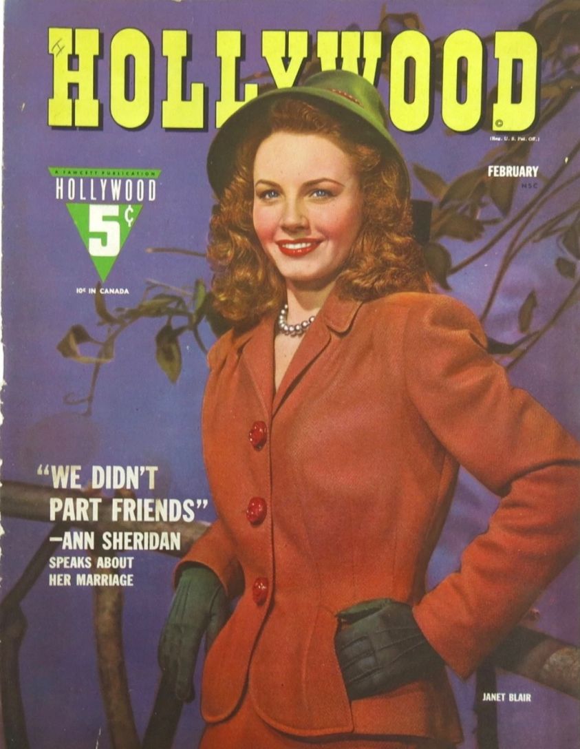 HOLLYWOOD magazine side cover February 1943